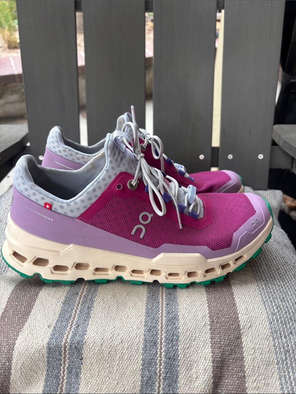 On Running Women's Purple and Pink Trail Running Shoes